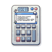 a stylized calculator